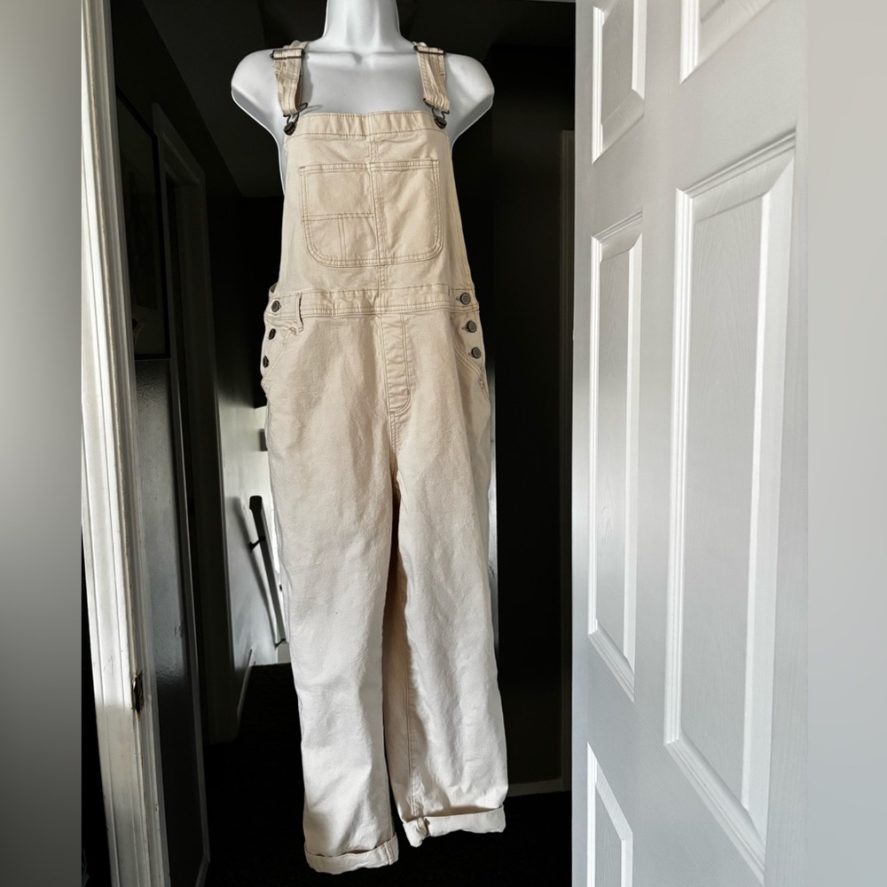 Women's M Sonoma overalls wheat/cream